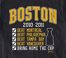 Boston 2011 Playoff Checklist shirt