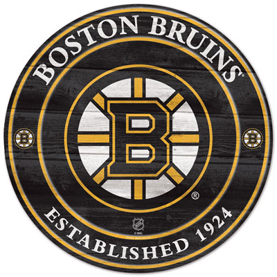 Boston Bruins wooden roundel