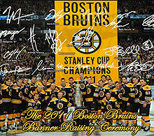 Bruins 2011 Stanley Cup Banner Ceremony signature photo