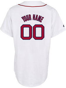 Red Sox personalized home replica jersey