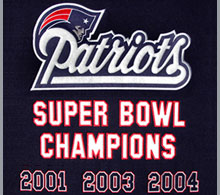 Patriots Super Bowl Champions banner
