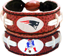 Patriots football leather wristbands