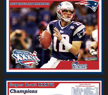 Patriots Super Bowl XXXVI Champions plaque