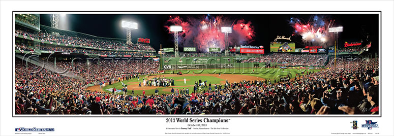 2013 World Series victory celebration at Fenway Park panorama poster