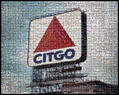 Citgo Sign Red Sox mosaic poster