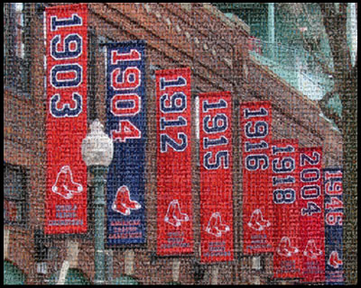 Faces of Fenway Park mosaic poster