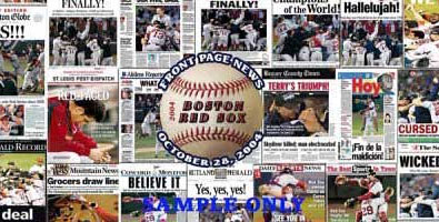 Red Sox 2004 newspaper collage poster