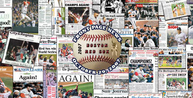 Red Sox 2007 newspaper collage poster