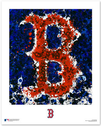 Red Sox logo art poster