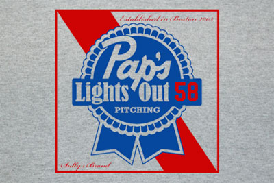 Pap's Pitching blue ribbon shirt