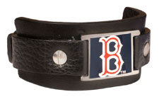 Red Sox leather cuff bracelet