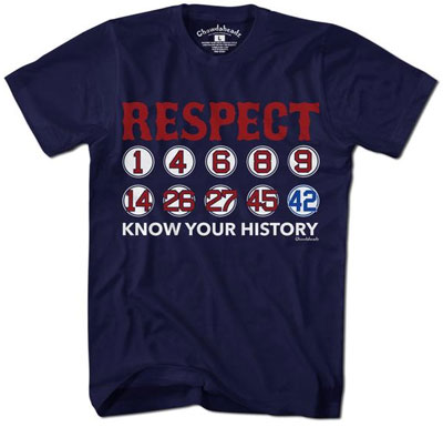 Boston retired numbers shirt