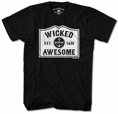 Wicked Awesome Boston sign shirt