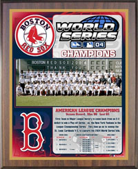 Red Sox 2004 World Champions Healy plaque