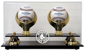 Red Sox two baseball acrylic display case