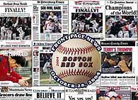 Red Sox Front Page News collage poster