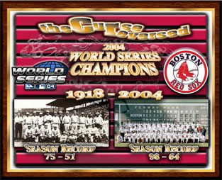 Curse Reversed Red Sox World Series Healy plaque