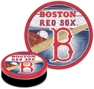 Red Sox puzzle and tin