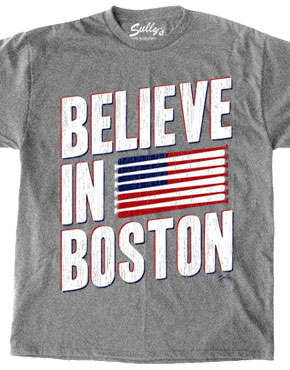 Believe in Boston with baseball bat flag shirt